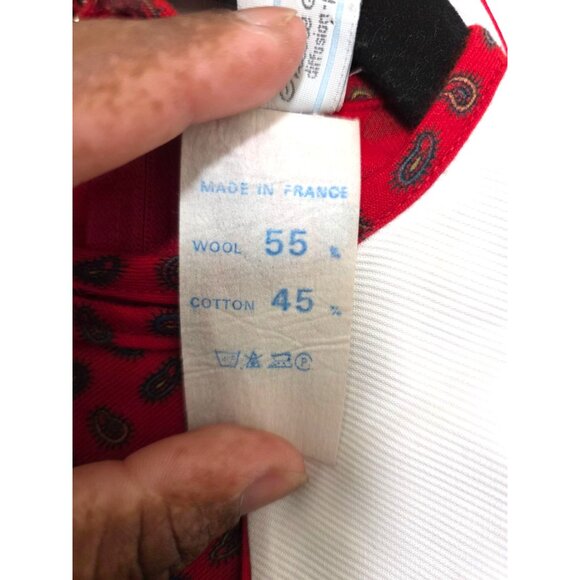 Vintage Nicole Ruiz Luiyella 80s Kid Y2k Cottage core Red Paisley Long Sleeve Dr - Picture 11 of 13